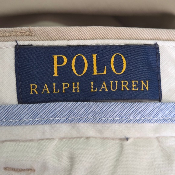 Polo Ralph Lauren Khaki Chino Pants Mens 38x30 Pima Cotton Classic Neutral - Picture 11 of 13